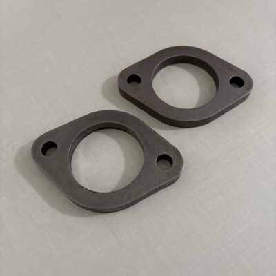 10069 PAIR OF STEEL FENTON HEADER FLANGE FOR 1937-62 216 235 261 CHEVY ENGINES. POSSIBLY OTHERS